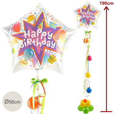 Riesenballon-Präsent Riesenballon-Präsent Happy Birthday (190cm)