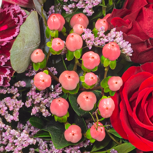 Flower Bouquet Mutterglück mit vase & 3 Ferrero Giotto