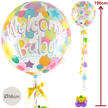 Double-Bubble-Giant-Balloon Giant-Balloon-Gift Welcome Baby (190cm)