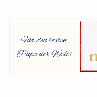 Persönliche Grußkarte mit Merci: Alles Gute. Für meinen Papa (250 g)