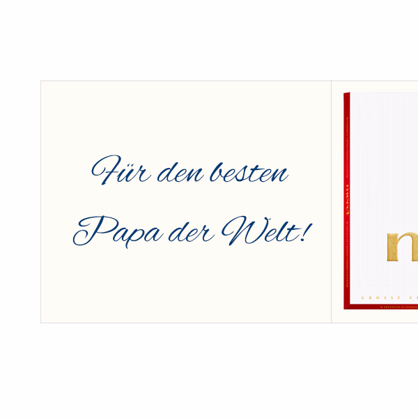 Persönliche Grußkarte mit Merci: Alles Gute. Für meinen Papa (250 g)