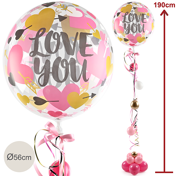 Riesenballon-Präsent Love You (190cm)