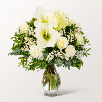 Blumenstrauß Winterfreude mit Vase