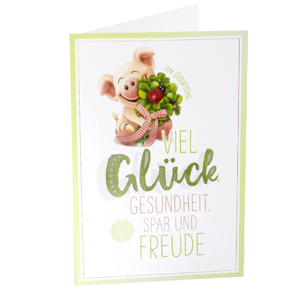 Motivkarte "Zum Geburtstag viel Glück, Gesundheit, Spaß und Freude"