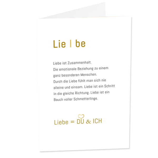 Motivkarte "Definition Liebe"