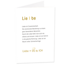 Motivkarte "Definition Liebe"