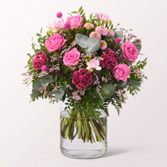 Premiumstrauß Nur für Dich mit Premiumvase