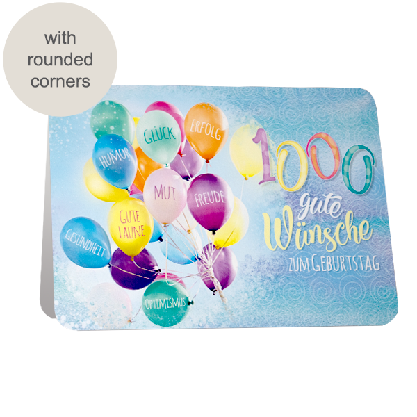 Greeting Card "1000 gute Wünsche zum Geburtstag"