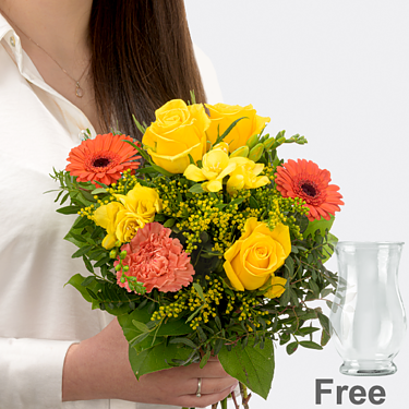 Flower Bouquet Sonnenschein with vase