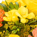 Flower Bouquet Sonnenschein with vase & 3 Ferrero Giotto