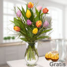 Blumenbund Kleines Glück mit Vase & 2 Ferrero Rocher
