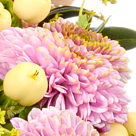 Blumenarrangement "Schön, dass es dich gibt" mit 2 Ferrero Rocher