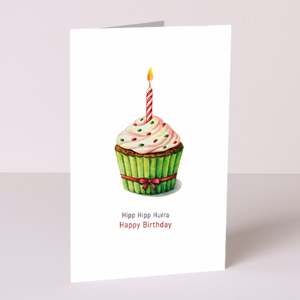 Motivkarte „Hipp Hipp Hurra. Happy Birthday“