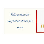 Personal greeting card with Merci: Happy Birthday (250 g)