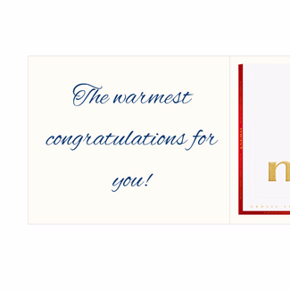 Personal greeting card with Merci: Happy Birthday (250 g)