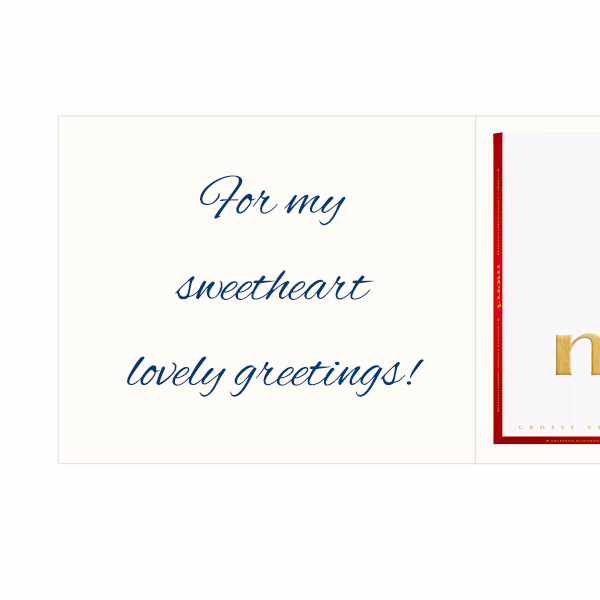 Personal greeting card with Merci: Die liebsten Grüße (250 g)