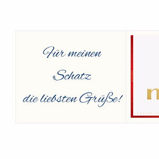 Persönliche Grußkarte mit Merci: Die liebsten Grüße (250 g)