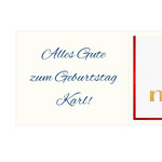 Persönliche Grußkarte mit Merci: Herzlichen Glückwunsch "Vorname" (250g)