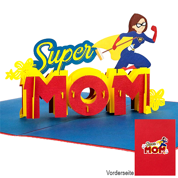 Pop-up Karte "Super Mom"