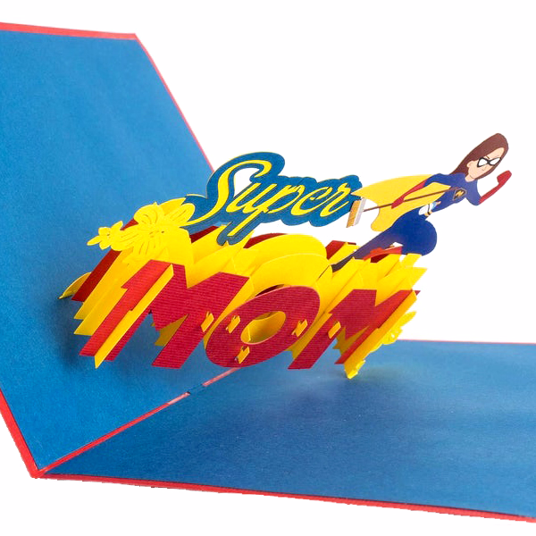 Pop-Up Karte „Super Mom“