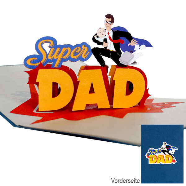 Pop-up Karte "Super Dad"