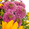 Blumenstrauß Herbstlichtung mit Vase & Teaballs & Ferrero Giotto 3er