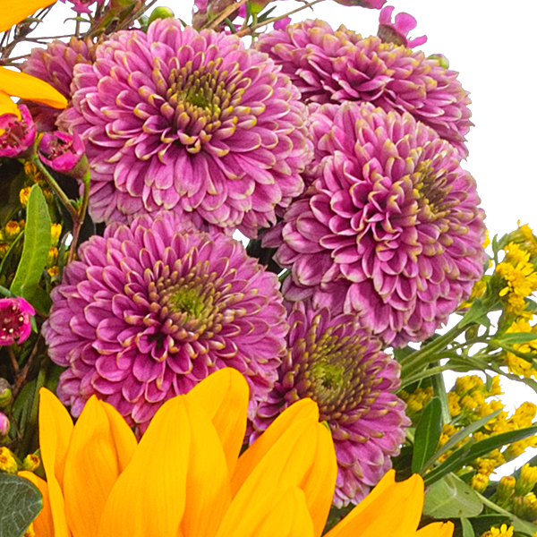 Flower Bouquet Herbstlichtung with Halloren Balls & vase