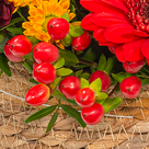 Blumenarrangement Danke mit Ferrero Raffaello