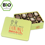 Präsentdose „Lieblingsmensch“ mit Bio Pralinen (150 g)