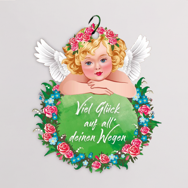 Blumenstecker „Viel Glück auf all' deinen Wegen“