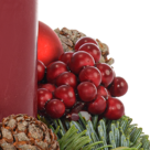 Bordeauxfarbener Adventskranz (Ø 30 cm) mit 2 Ferrero Rocher
