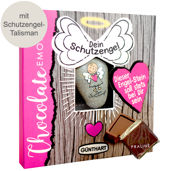 Schutzengel-Schokoladen-Täfelchen mit Talisman