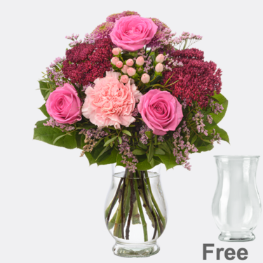 Flower Bouquet Lebensfreude with vase