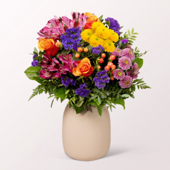 Flower Bouquet Herbstromanze with Halloren Balls & vase