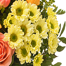 Blumenstrauß Sonnenbad mit Vase & 2 Ferrero Rocher
