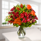 Blumenstrauß Blütenstar mit Vase & Ferrero Raffaello