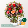 Premium Bouquet Herbstmärchen with Premium Vase & Teaballs & 3 Ferrero Giotto