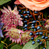 Premium Bouquet Herbstmärchen with Premium Vase & Teaballs & 3 Ferrero Giotto