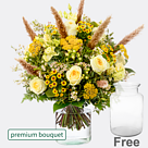 Premium Bouquet Herbstliebe with premium vase