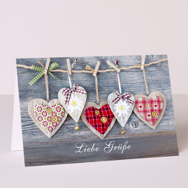 Grußkarte „Liebe Grüße“