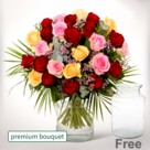 Premium Bouquet Rosenfest with premium vase