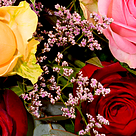 Premium Bouquet Rosenfest with premium vase & 2 Ferrero Rocher