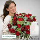 Premiumstrauß Märchenhaft mit Premiumvase