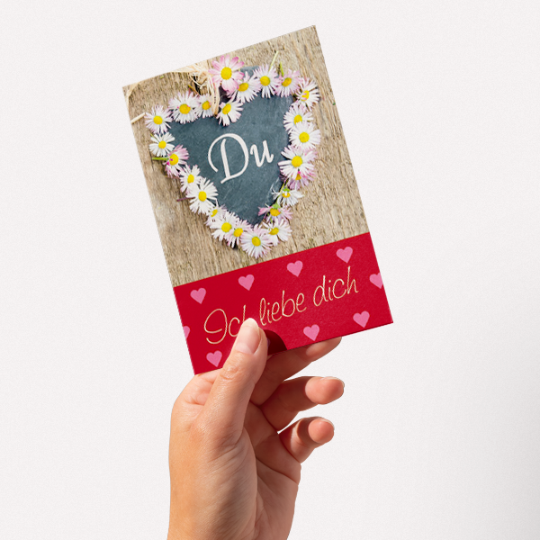 Grußkarte "Ich liebe dich"