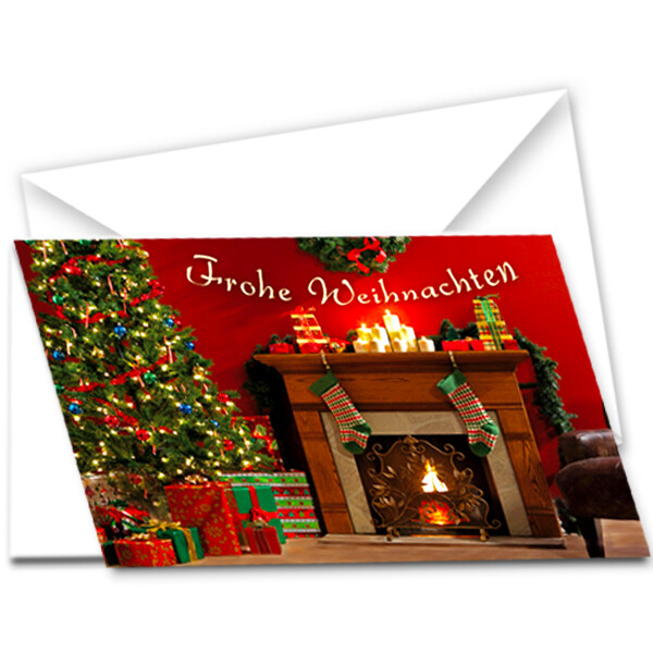Grußkarte quer "Frohe Weihnachten" (quer)