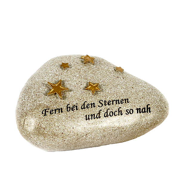 Decorated stone "Fern bei den Sternen und doch so nah"