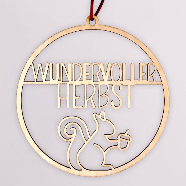 Wooden Decorative Pendant „Wundervoller Herbst“