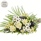 Sympathy Bouquet in White and Black