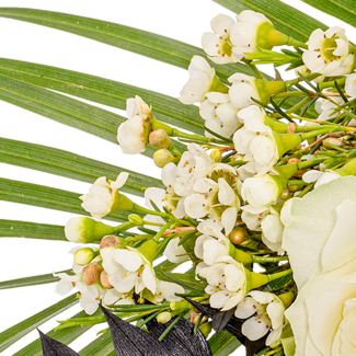Sympathy Bouquet in White and Black
