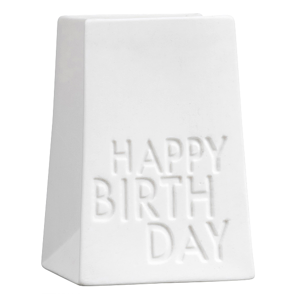Porzellan Teelichthalter "Happy Birthday"